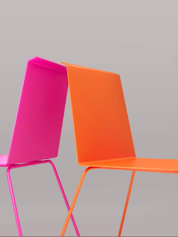Какие стильные яркие стулья THIN CHAIR из стали. Такие акцентные стульчики украсят монохромную светлую кухню. Ссылка - изображение 2 - какие, стильные, яркие