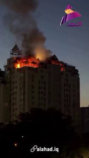 קייב לאחר תקיפת טילים רוסית: פרצה שריפה ועשן כבד היתמר.