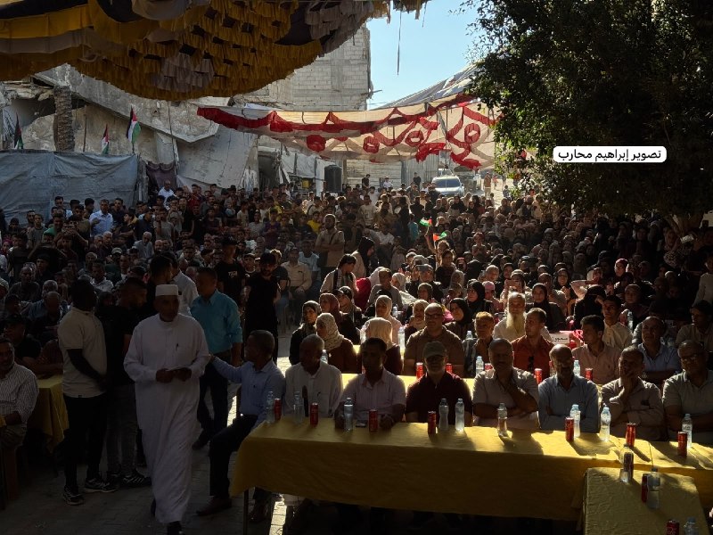 פסטיבל הוקרה לתלמידים מצליחים בתיכון בבלוק G בעיר חאן יונס.