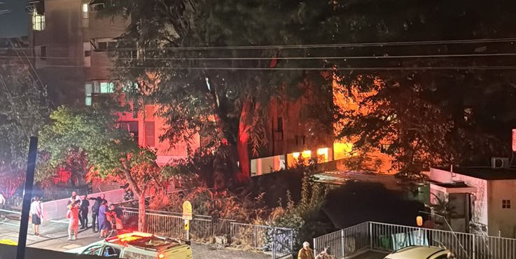 Large-scale explosion and fire in electrical infrastructure in the city of Karmiel
