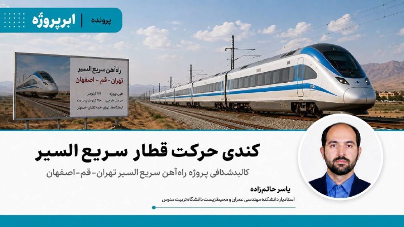 جامعه اندیشکدهها: 📖 کندی حرکت قطار سریعالسیر✍🏻 اندیشکده پویاشهر: یاسر حاتمزاده، پروژه راهآهن سریعالسیر تهران-قم-اصفهان را کالبدشکافی ک