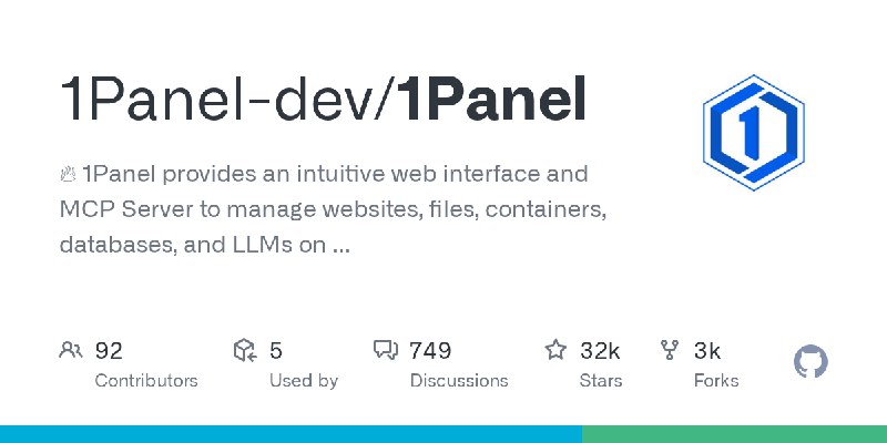 GitHub - 1Panel-dev/1Panel: 🔥 1Panel provides an intuitive web interface and MCP Server to manage websites, files, containers,…