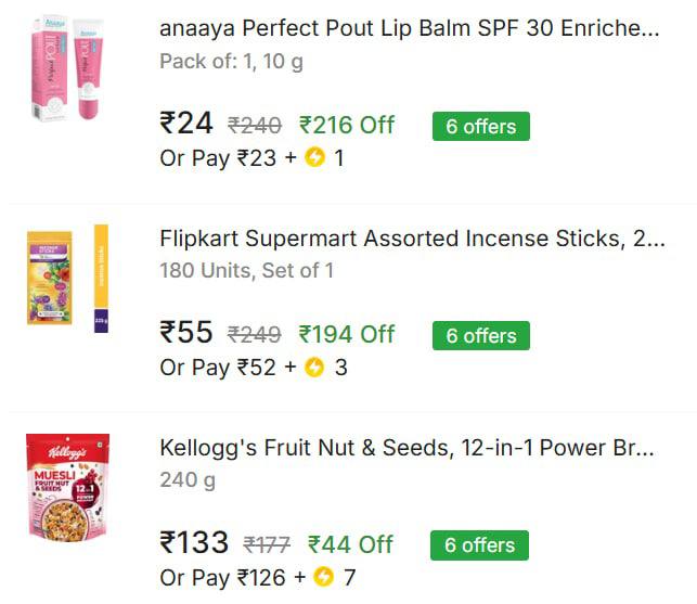 FREE Recharge Box: Flipkart Grocery: Loot Starting @29Rs.19 : https://fkrt.cc/hwJjktHRs.23 : https://fkrt.cc/h5mbg72Rs.25 : https://fkrt.cc