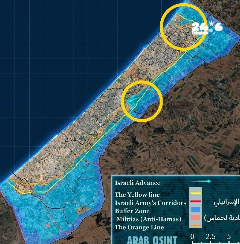 🇮🇱 צה"ל מתקדם ברצועת עזה. בהתאם לניתוח של צילומי הלוויין היום, צה"ל הרחיב את השליטה על השטחים באזור המחנו…