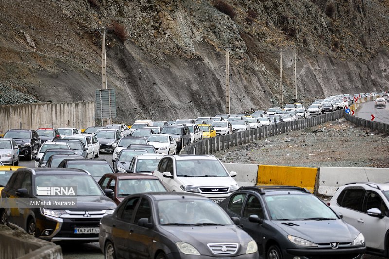 🔸 עומס תנועה כבד בצירים הצפוניים המובילים לטהרן/איסור תנועה בציר דרום-צפון דרך חלוס
