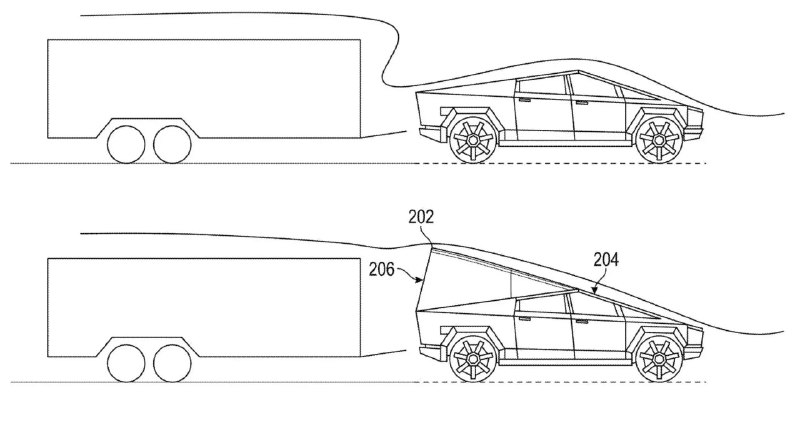 Tesla запатентовала надувной спойлер для Cybertruck 2