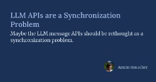 LLM 接口存在同步问题LLM APIs are a Synchronization Problem (lucumr.pocoo.org)11-22  Lobste Commentvia Buzzing