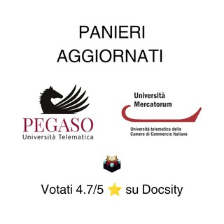 🎓 Panieri aggiornati Pegaso-Mercatorum