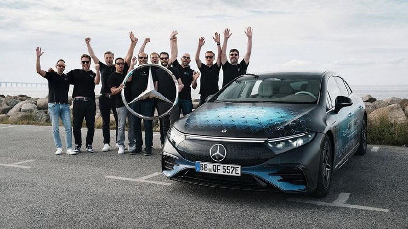 Mercedes-Benz EQS с твердотельной батареей проехал 1205 км без подзарядки 2