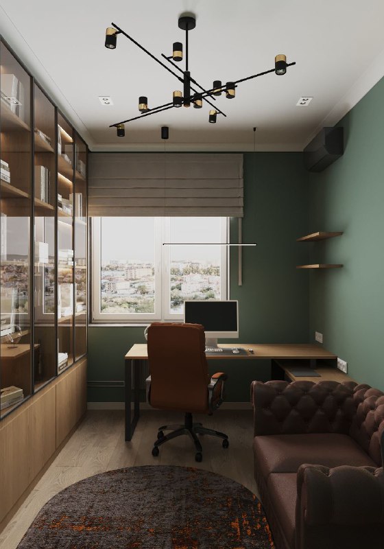 Спальня 17,5 кв.м Кабинет 12,1 кв.м Детская 12,1 кв.м из проекта жклегендарныйквартал Дизайнер Алина - изображение 8 - спальня, кабинет, детская