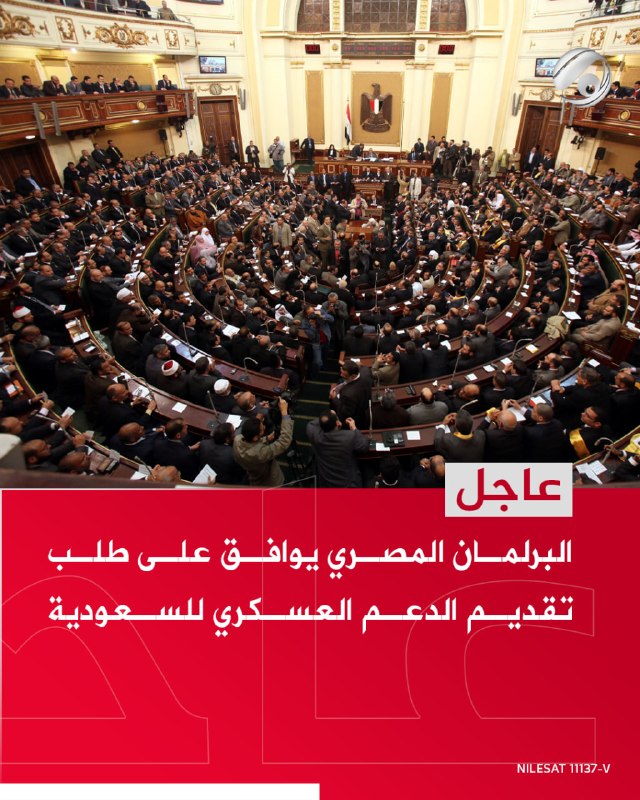 البرلمان المصري يوافق على طلب تقديم الدعم العسكري للسعودية