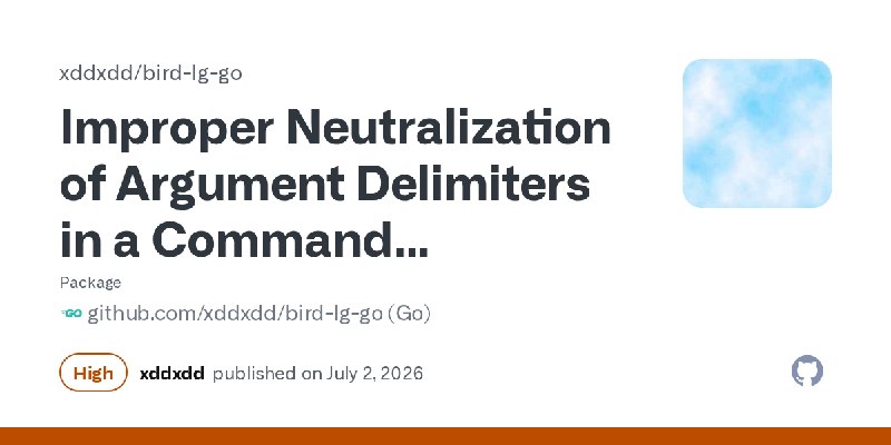 Improper Neutralization of Argument Delimiters in a Command ('Argument Injection') and Exposure of Sensitive Information to an…