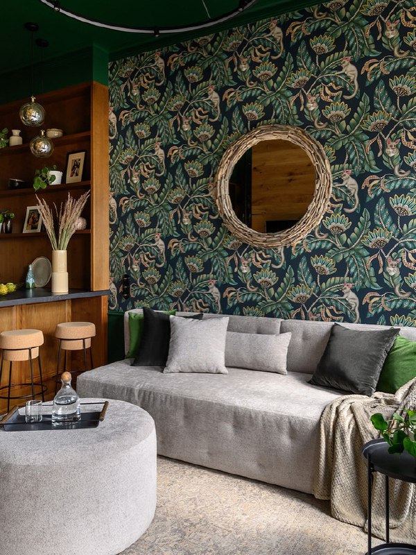 Квартира для молодой девушки-студентки. Её пожелания к интерьеру включают использование темно-зелёного цвета, деревянной фактуры и живых растений. ... - изображение 2 - квартира, молодой, девушки