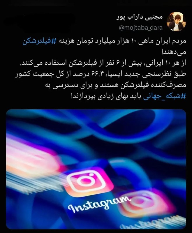 ذهن‌های باز(روشنفکری)💡: مردم ایران ماهی ۱۰ هزار میلیارد تومان هزینه فیلترشکن می‌دهند!کانال ذهن‌های باز(روشنفکری)💡Join 👉 @openminds_95