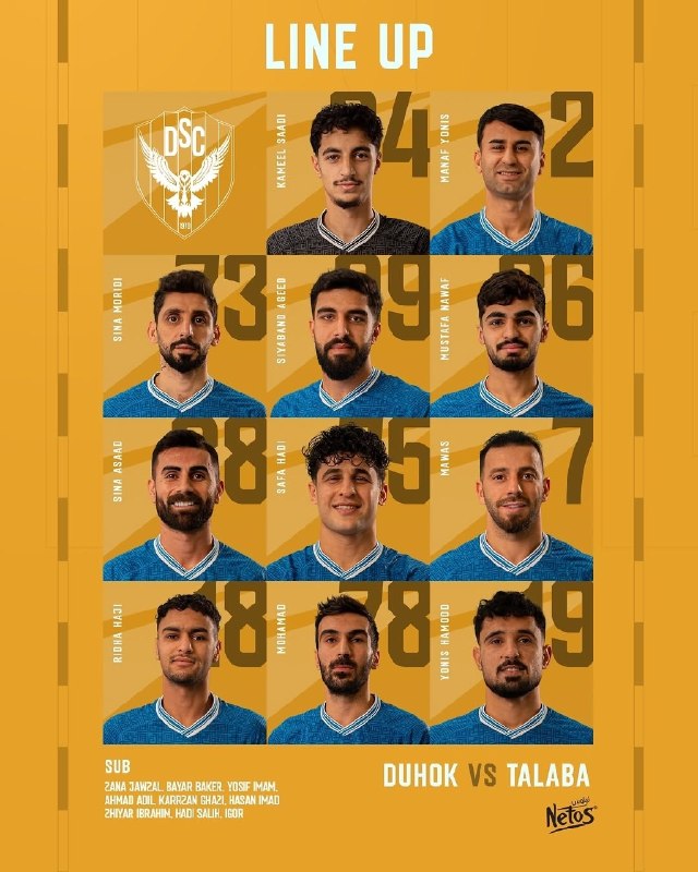 فوتبال برتر ࡆ لیگ 360 ࡆ ورزشی: 🇮🇶🇮🇶🇮🇷🇮🇷🇮🇷لیگ عراق | ترکیب دو تیم دهوک و الطلبه، با حضور ثابت سینا مرادی و سینا اسدبیگی⏰ساعت: ۲۱:۳۰⚽️ @Footballirib3