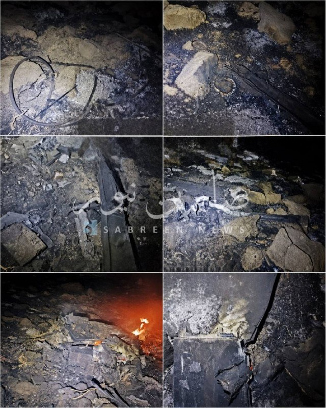 שברי מזל"ט האויב האמריקאי שהופל על ידי משמרות המהפכה