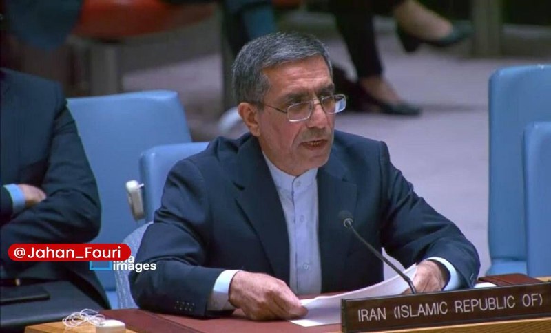جهان بینالملل فوری🌍: سفیر ایران: دولتها اقدامات قهری یکجانبه آمریکا را رد و محکوم کنندسفیر و معاون نمایندگی ایران در سازمان ملل با هشدار درب