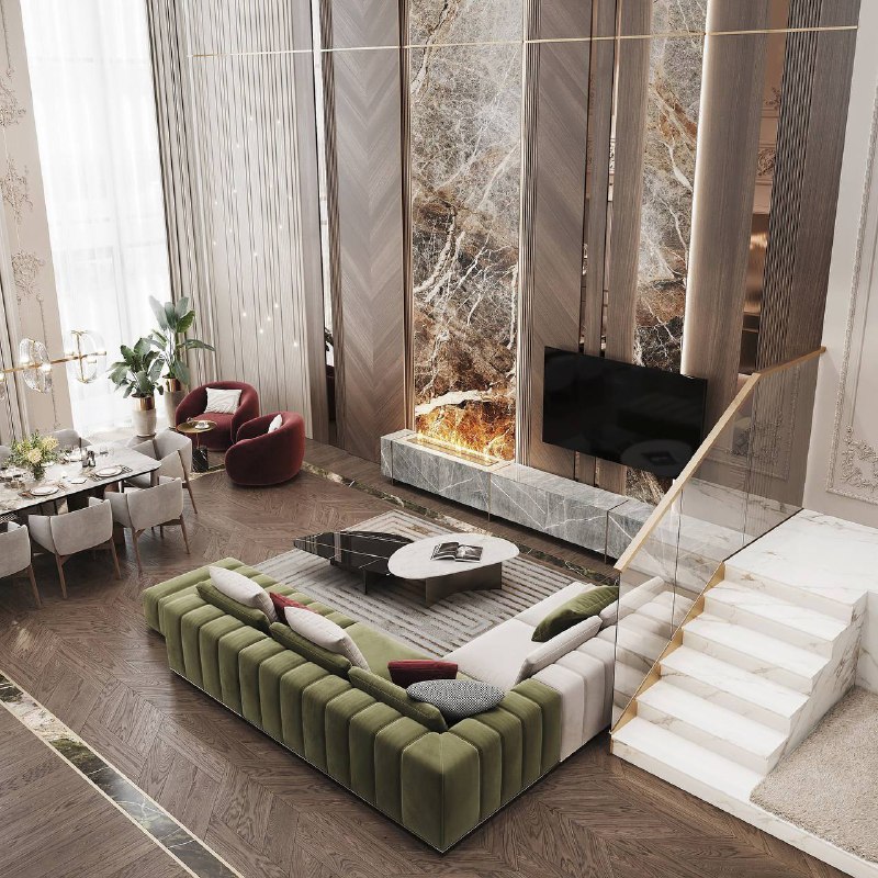 Роскошный проект дома в Самаре с панорамным видом на Волгу. Интерьер в неоклассическом стиле с яркими акцентами и эксклюзивными решениями. Пишите с... - изображение 7 - роскошный, проект, дома