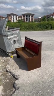 Творческий апгрейд старой кухонной скамьи Отдельная благодарность автору за детальный и пошаговый обзор Как вам преображение? Наш канал в MAX Магия... - изображение 1 - telegram, view, творческий