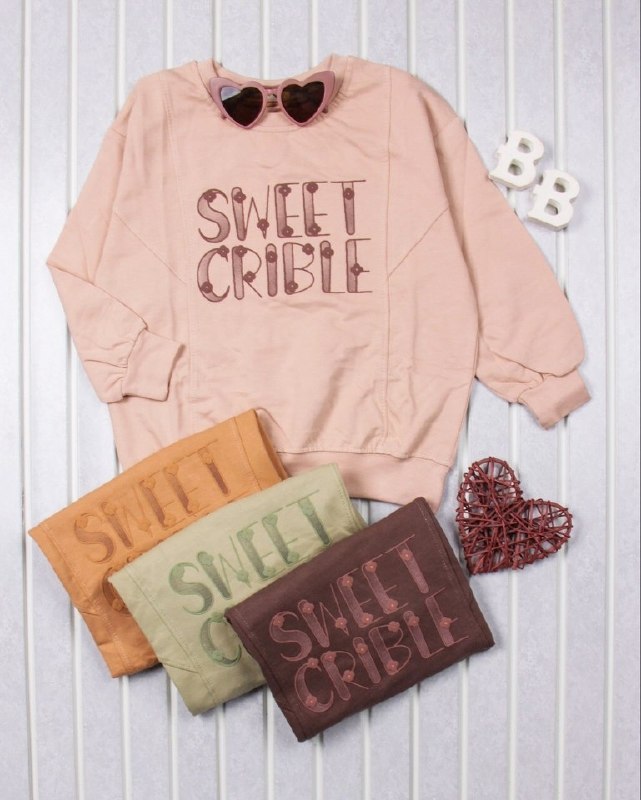 پخش بچگانه نی نی ناز👫: 💢بلوز تک چاپ SWEET CRIBLE💢🧶 پنبه دورس 🧶#کد ۷۷۳۰۷۱6️⃣سایز ۴۵/۴۵/۵۰/۵۵/۶۰/۶۵💶قیمت ۷۸۰۰۰۰ تومان💶