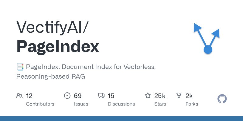 GitHub - VectifyAI/PageIndex: 📑 PageIndex: Document Index for Vectorless, Reasoning-based RAG