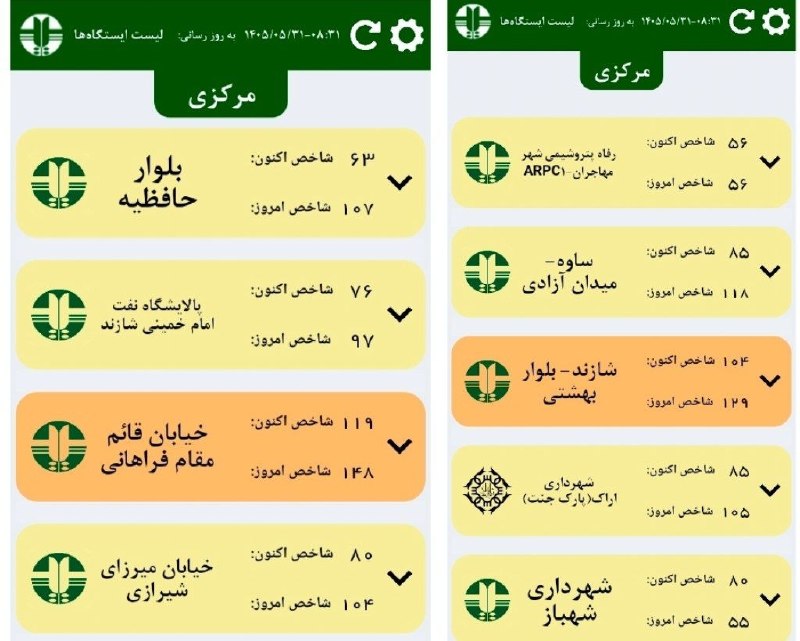 کانال عصر مرکزی: 🔴🔴🔴 گرد و خاکی که روز گذشته اراک و سایر مناطق استان مرکزی را در بر گرفته بود، در حال حاضر فروکش کرده و هماکنون در ساعت