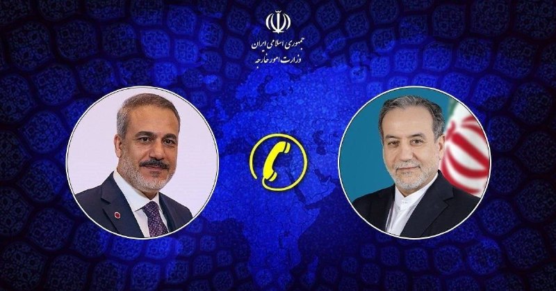اصلاحات نیوز - رسانه: 📢 گفت‌وگوی تلفنی وزرای خارجه ایران و ترکیه◀️ هاکان فیدان، وزیر امور خارجه ترکیه در تماس تلفنی با سید عباس عراقچی، وزیر ا