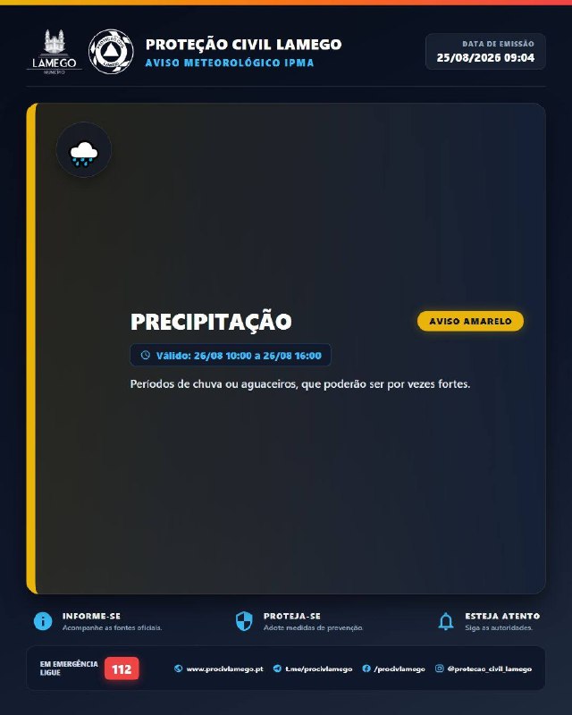 Aviso PROCIV Lamego