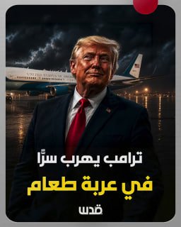 בציפייה לתרחיש התנקשות איראני... טראמפ בורח באמצעות משאית מזון בשדה התעופה ואז עוד מטוס קטן