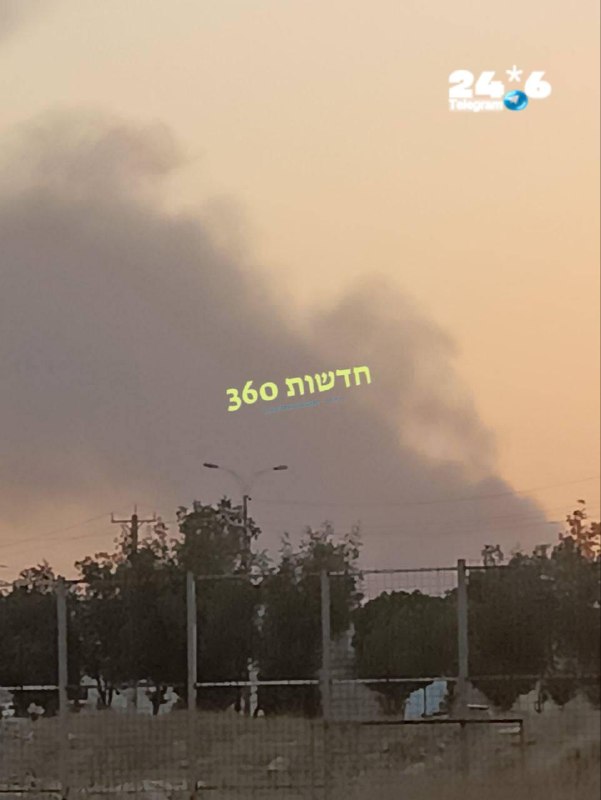 🇮🇱 דיווח על תקיפה אמריקאית באזור ח'וזסטאן איראן. עריכה: שריפת צמיגים.