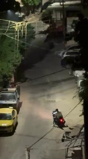 The moment when occupation soldiers fired live rounds toward two young men during the assault on Camp Al-Ain, from the west to Shakham.