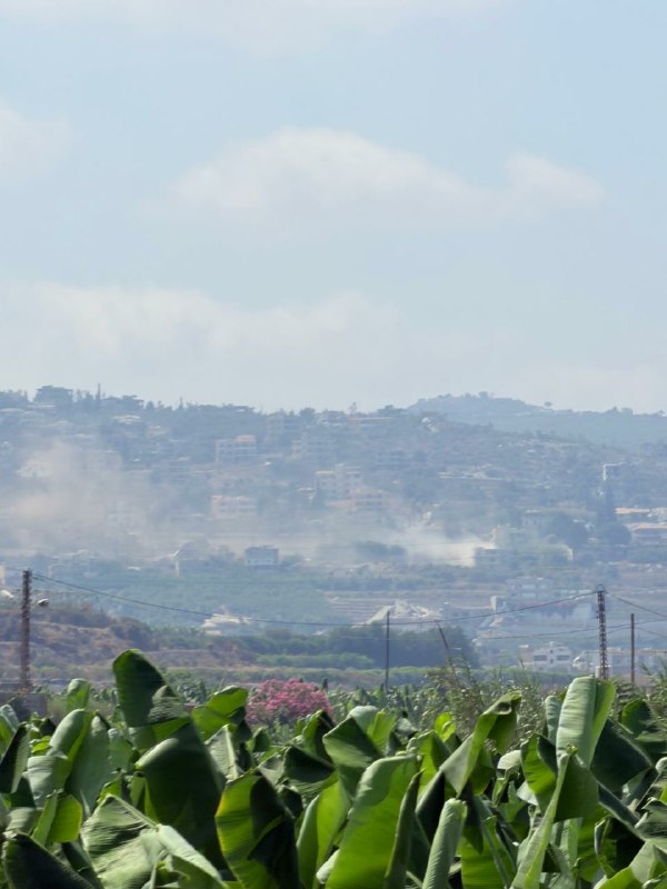 ארטילריה של הכיבוש מכוונת לעיר מנצורי, דרומית ללבנון