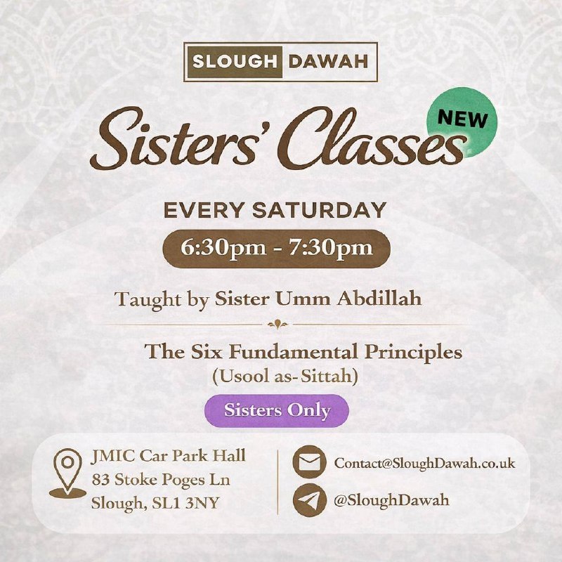 🌸 Sisters’ Weekly Classes 🌸