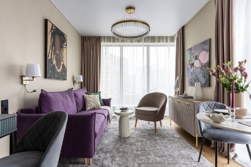 Прекрасная студия. Акцент на небольшой кухне создаёт фартук из плитки-майолики. Модульная система хранения имеет фасады из ЛДСП. Холодильник встрое... - изображение 4 - прекрасная, студия, акцент