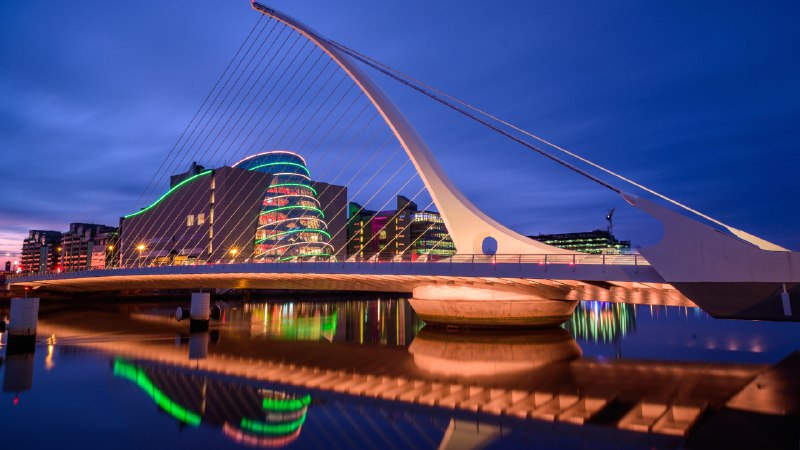 St. Patrick's enchantmentSamuel Beckett Bridge, Dublin, Ireland (© Colm Keating/Tandem Stills + Motion)