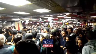 🎦 תהודה של אללהו אכבר, קהל צפוף בתחנת המטרו Taleghani