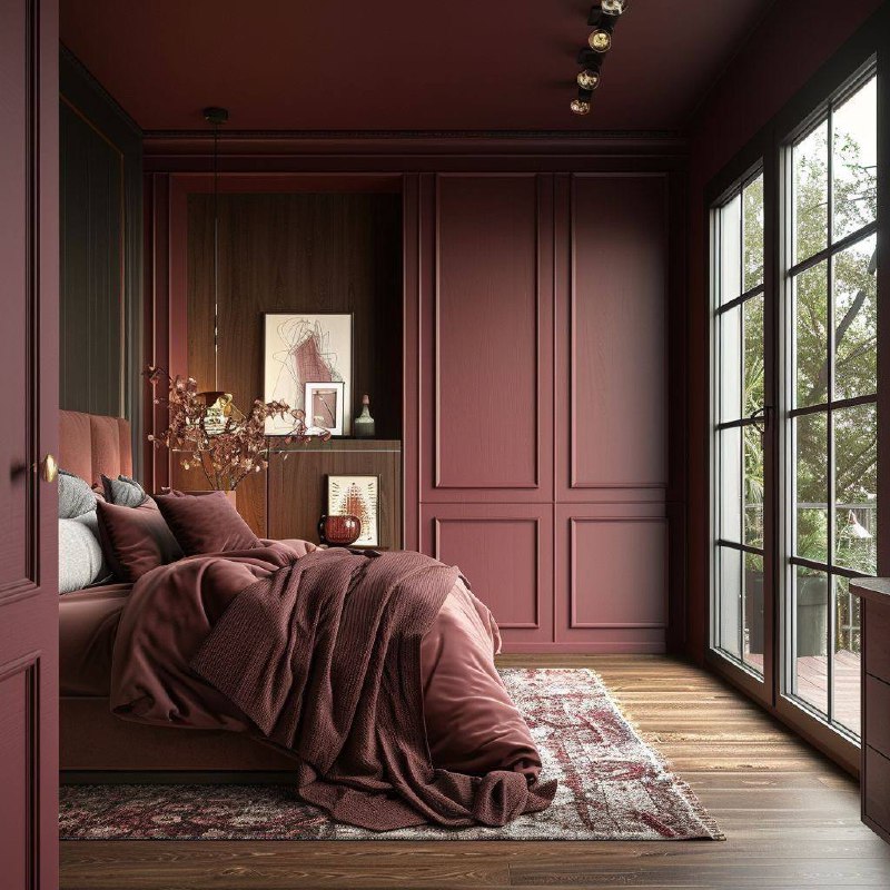 Интерьер в бордовых оттенках При оформлении интерьера в бордовых оттенках важно использовать цвет дозированно, чтобы не создавать перегруженный обр... - изображение 4 - бордовых, оттенках, интерьера