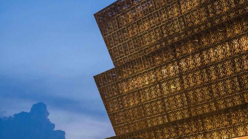 A story rising in bronzeNational Museum of African American History and Culture, Washington, DC (© Walter Bibikow/Alamy)