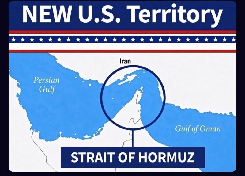 سبزه میدان: پست جدید ترامپ: یک منطقه (تنگه هرمز) جدید ایالات متحده!🔹انتشار تصویری دست کاری شده از تنگه هرمز توسط دونالد ترامپ و ادعا