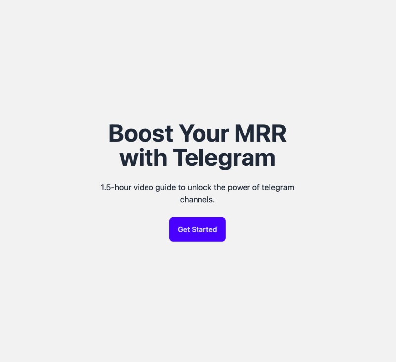 🚀 Do you want to boost your MRR with Telegram channels?I created a video guide for those who:➡️ Don't have a Telegram channel yet but want to boost their income➡️ Have a Telegram channel but struggle with promotion and monetizationWhat will you get?➡️ Step-by-step guide on promoting and monetizing Telegram channels➡️ Practical tips and strategies proven by real examples⭐ Grab my guide💬 Get my consultation