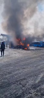 Около метро Бибирево в Москве сгорел электробус. 🔥Судя по тому, что электробус 