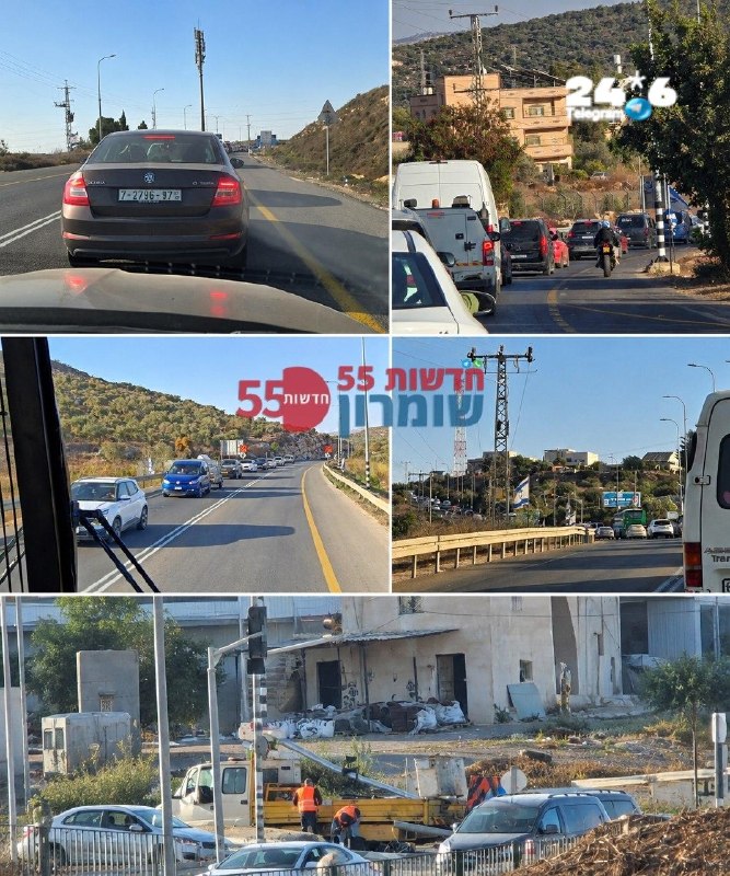 🇮🇱 Traffic reports: Highway 55: - Jinsapot Junction: A team from Israel Routes is repairing the damaged traffic light, traffic is flowing. Nahal Kana road: heavy traffic from the Little Yakir intersection to Githi Avisher. Route 60: - Git Junction: Congestion for those coming from Gilad Farm and Brown Park Industrial Area. - Light load above me in the direction of Rachel until the Luban area.