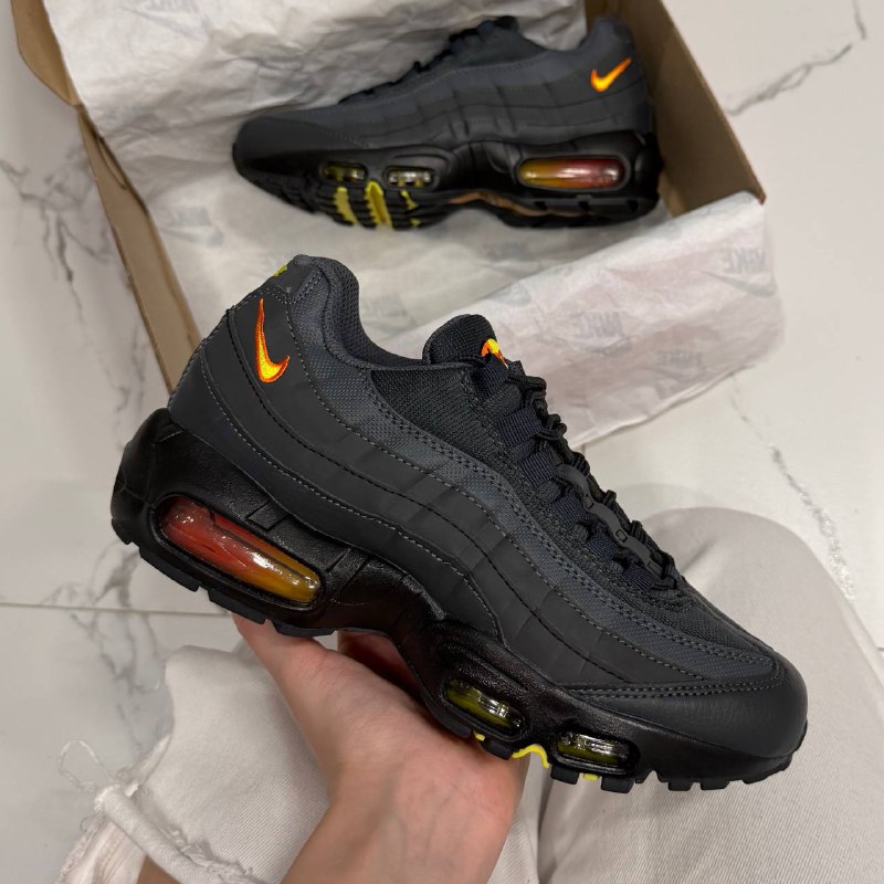 Nike Nike Air Max 95 Anthracite Safety Orange Dark Grey, фото 2