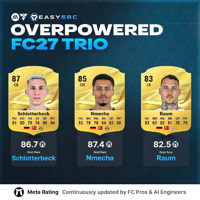 FIFA IRAN: 📌مثلث OP استارتر در FC27 🇩🇪فیفا ایران، یکی از قدیمی ترین و به روز ترین کانال های فیفای فارسی.📱 EasySBC📱 @FIFA_IRAN