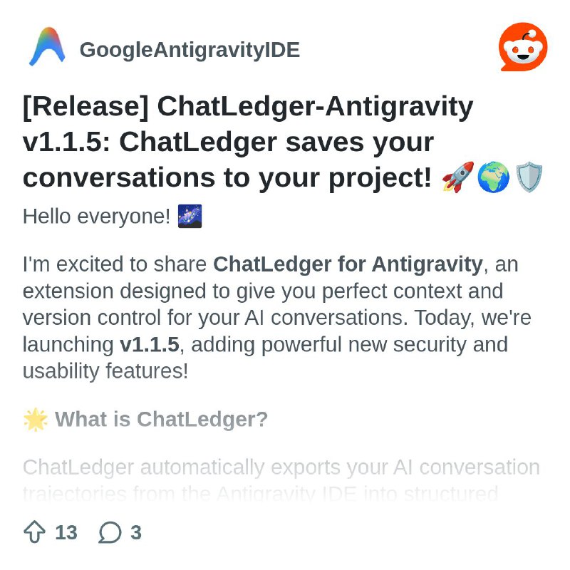 From the GoogleAntigravityIDE community on Reddit