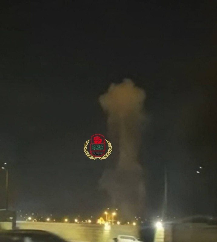 💢 תמונה של עמוד העשן מסביב לבסיס האווירי מוופק אל-סלאטי בירדן
