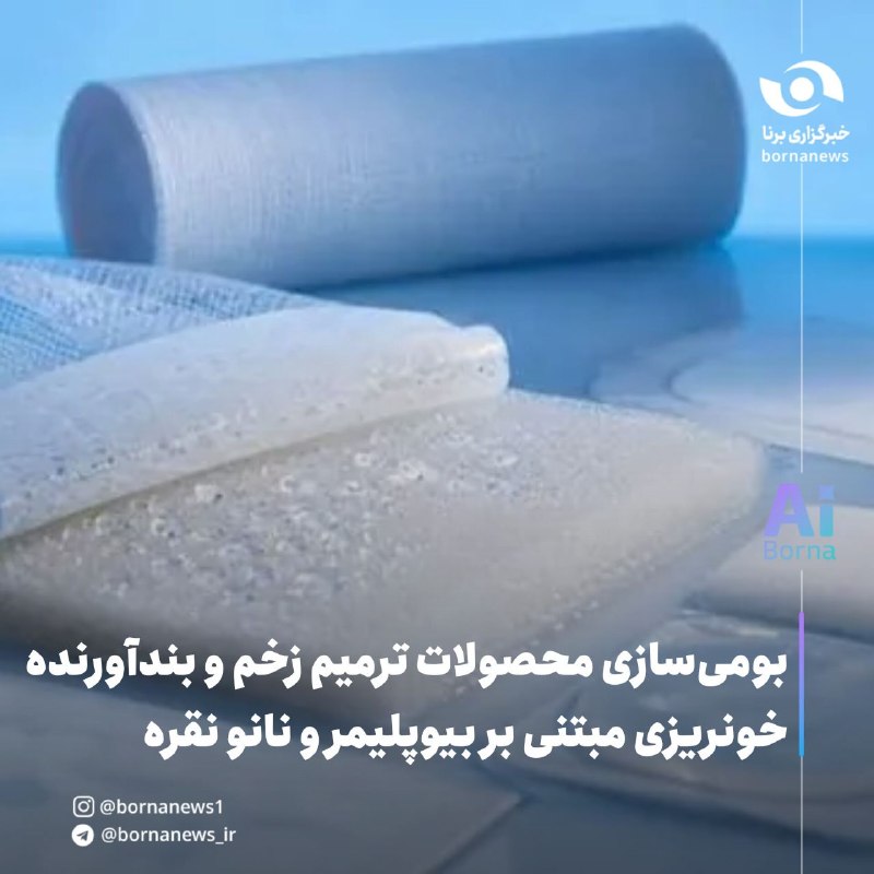 خبرگزاری برنا: بومی‌سازی محصولات ترمیم زخم و بندآورنده خونریزی مبتنی بر بیوپلیمر و نانو نقره🔸شرکت دانش‌بنیان کیتوتک مسیر خود را از پژوه