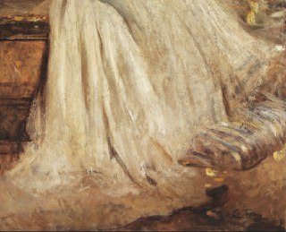 Cesare Tallone"Portrait of Ellade Crespi Colombo"1900 #TalloneEllade Clementina Amalia Colombo (1877-1951), was the daughter of an industrialist from a wealthy Bergamo family. She married the industrialist Mario Crespi, a senator, joining one of the most i