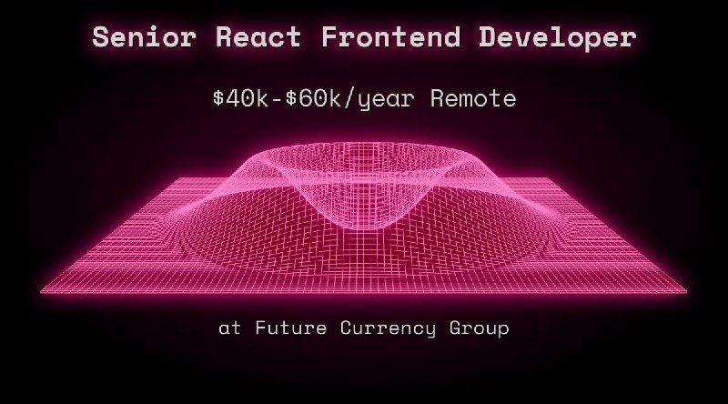 Web3 Senior React Frontend Developer $40k - $60k Remote at Future Currency Group