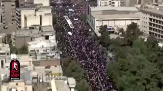 ▪️ ממש עכשיו; תמונות אוויריות של נוכחות קהל עצום של מעריצים של המנהיג ההרוג בטקס הלוויה של "מר הרג את איראן…